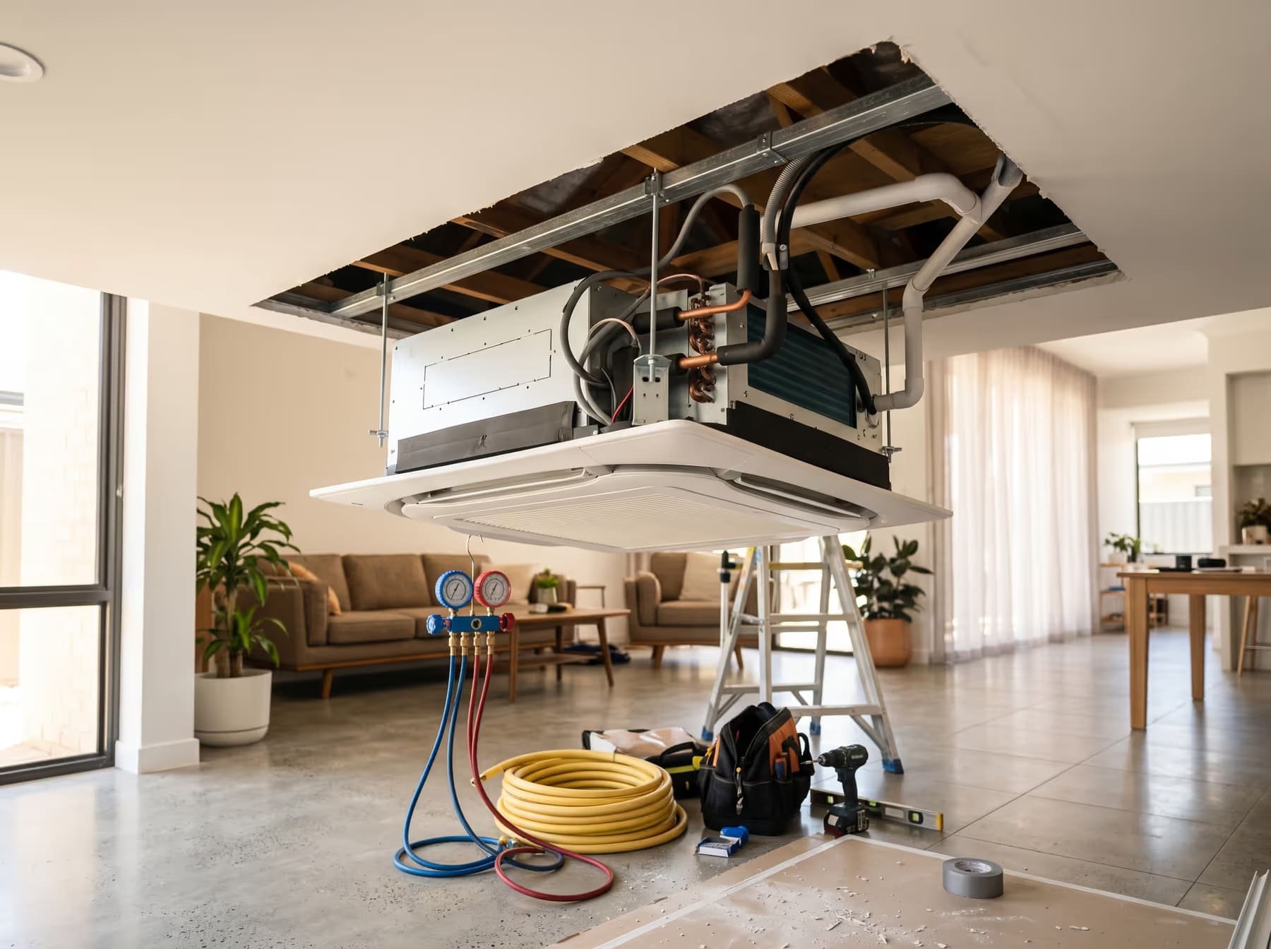 installing cassette system — Otter Air, Perth