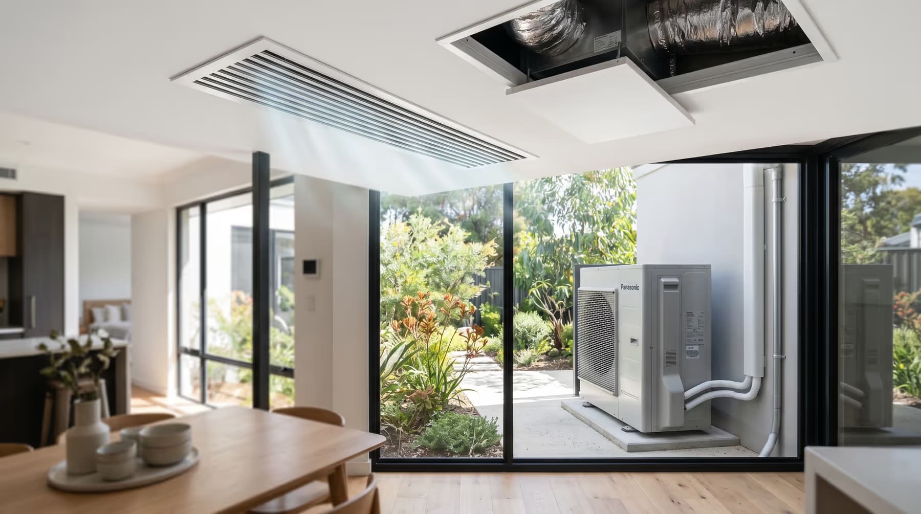 Ducted reverse cycle air conditioning