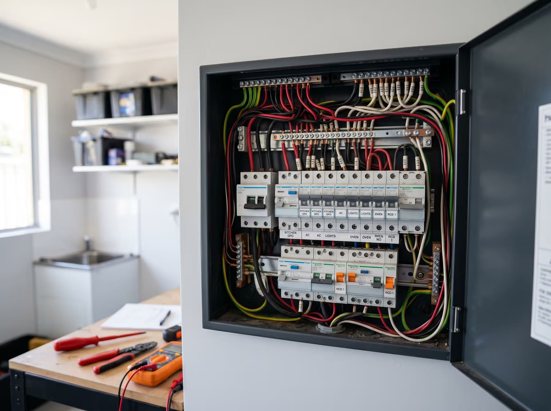 Emergency working on switchboard — Otter Air, Perth