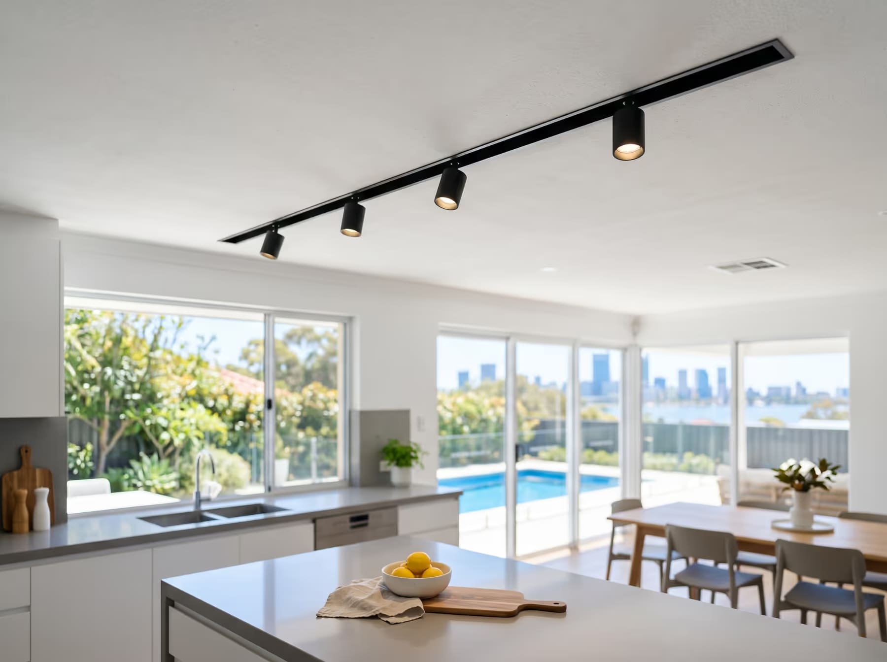 Modern LED lighting installation — Otter Air, Perth