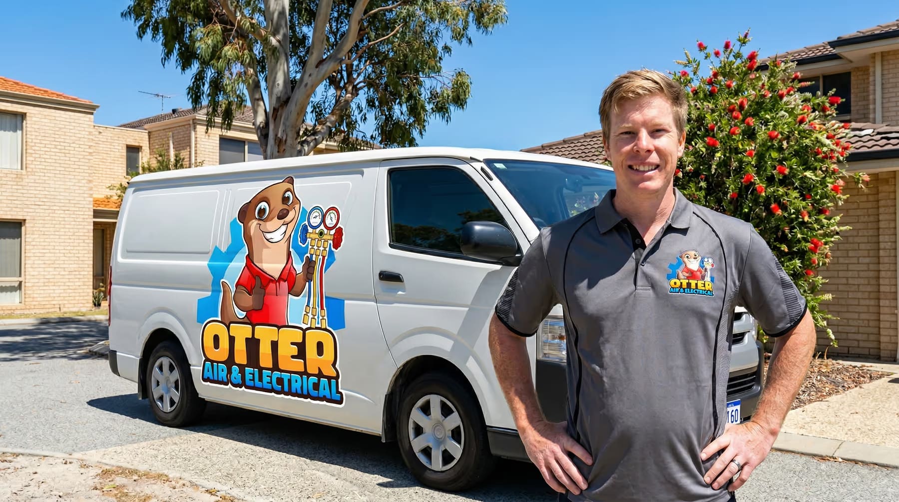 Otter Air & Electrical service van across Perth