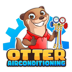Otter Air & Electrical mascot logo